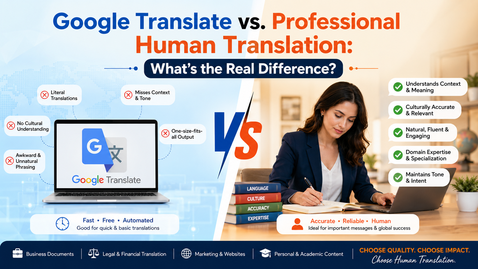 Google Translate vs. Professional Human Translation: What’s the Real Difference?